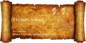 Virágh Vince névjegykártya